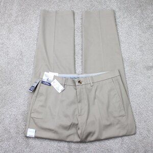 Haggar Pants NWT Mens 32x32 Beige Iron Free Premium Khaki Straight Fit Stretch
